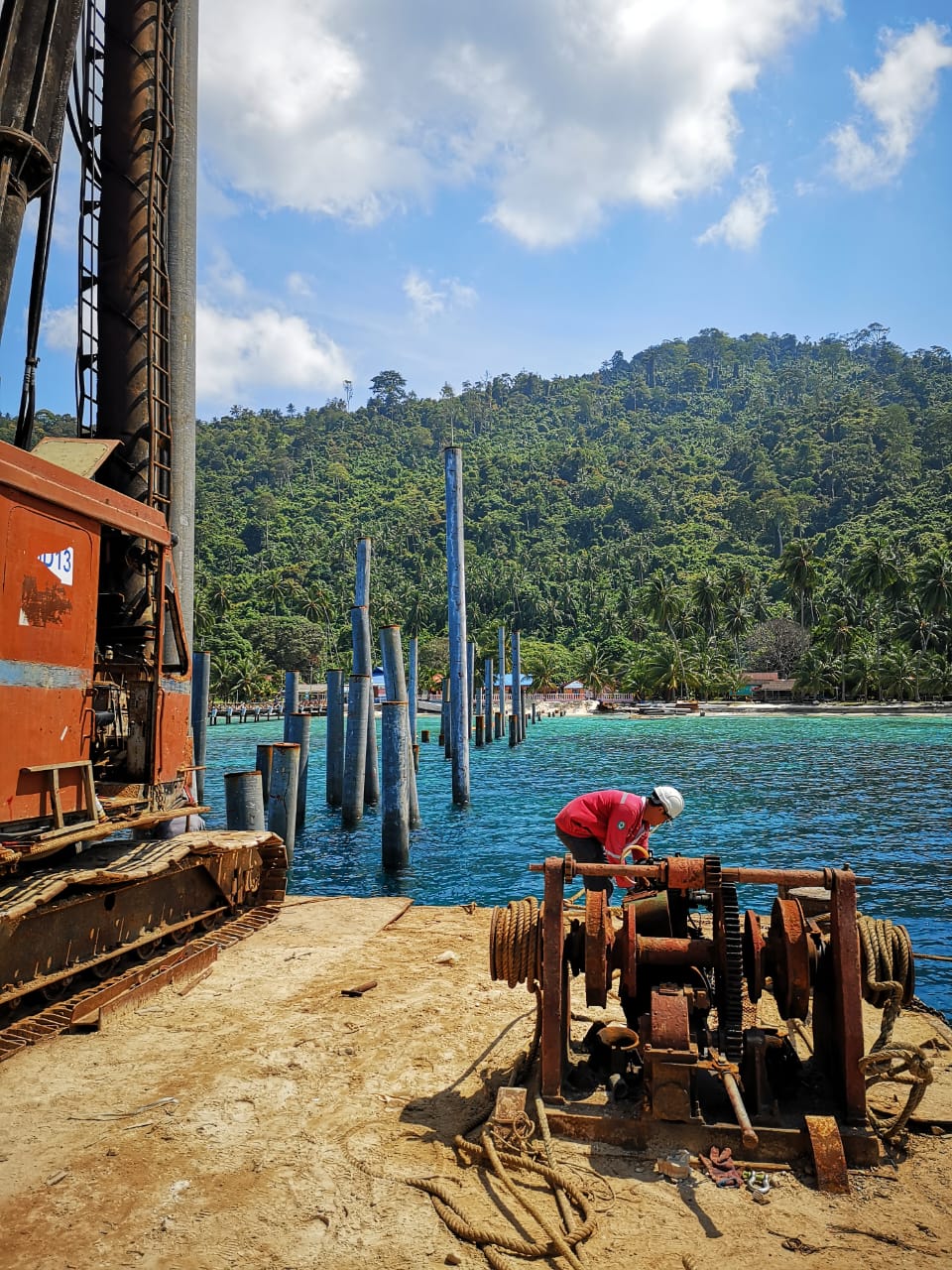 Piling Works at Pulau Pemanggil gallery image